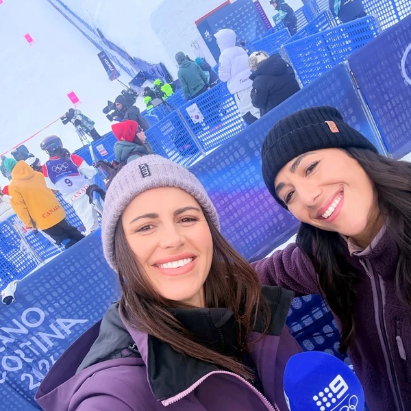 Danika Mason na cobertura dos Jogos Olímpicos de Inverno, na Itália por Reprodução/Instagram