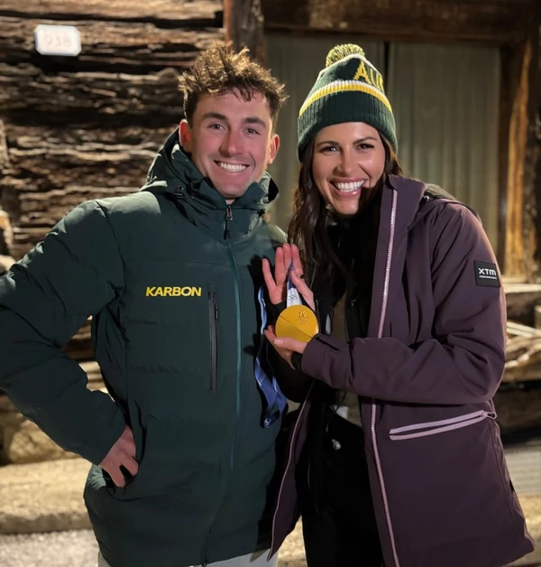 Danika Mason na cobertura dos Jogos Olímpicos de Inverno, na Itália por Reprodução/Instagram