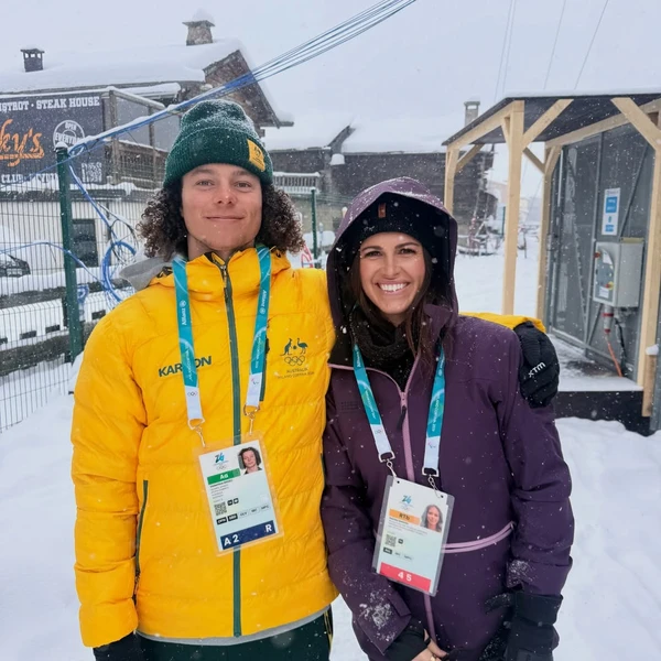 Danika Mason na cobertura dos Jogos Olímpicos de Inverno, na Itália por Reprodução/Instagram