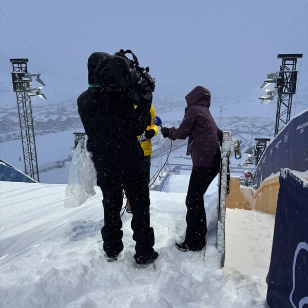 Danika Mason na cobertura dos Jogos Olímpicos de Inverno, na Itália por Reprodução/Instagram