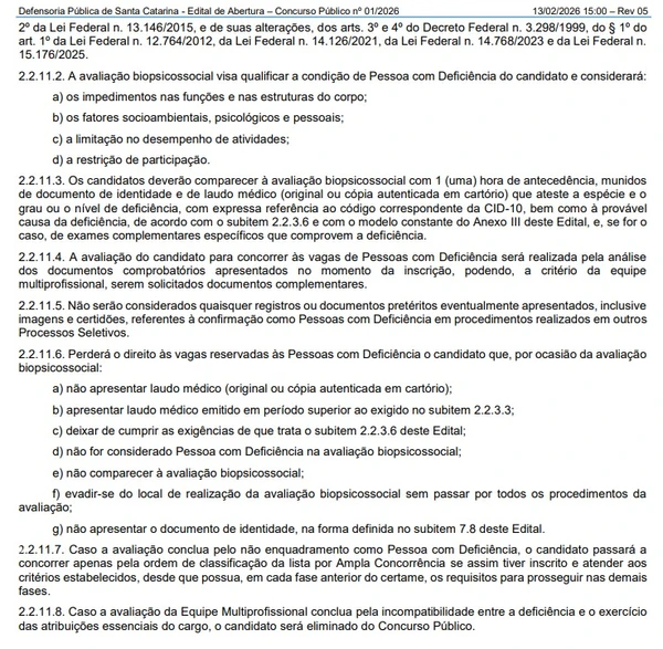 Detalhes sobre vagas do concurso da Defensoria Pública de Santa Catarina por Reprodução