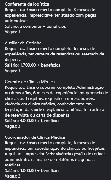 Vagas disponíveis nesta sexta (20) por Reprodução