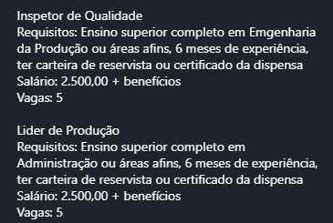 Vagas disponíveis nesta sexta (20) por Reprodução