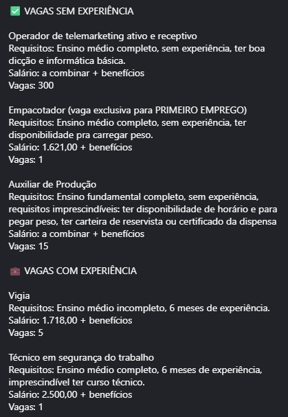 Vagas disponíveis nesta sexta (20) por Reprodução