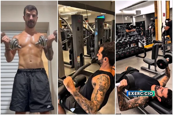 Bruno Drummond mostra rotina na academia