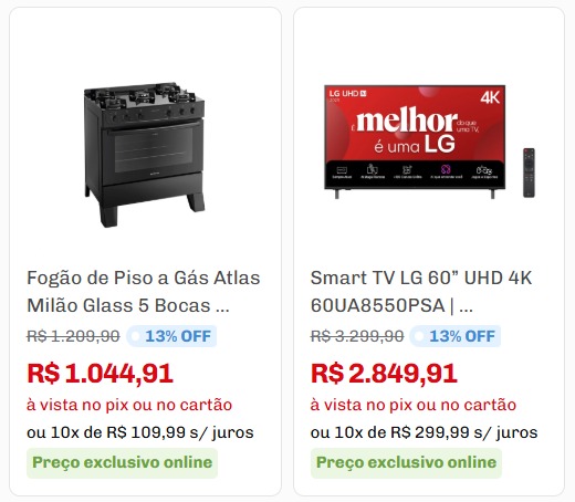 Confira algumas das ofertas por Reprodução