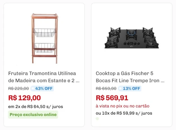 Confira algumas das ofertas por Reprodução