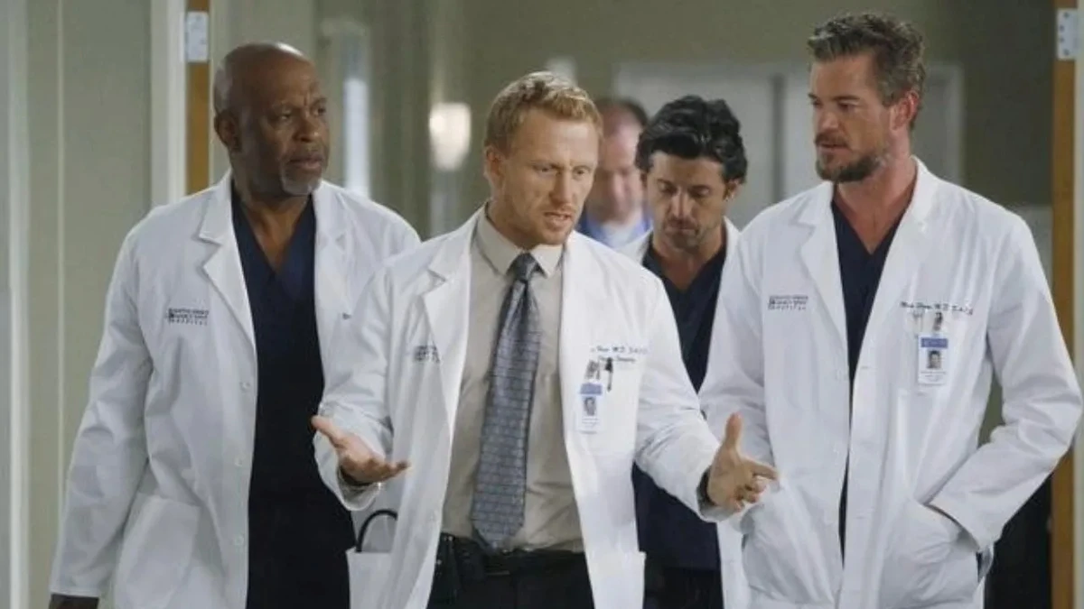 Eric Dane e elenco de Grey'a Anatomy por divulgação