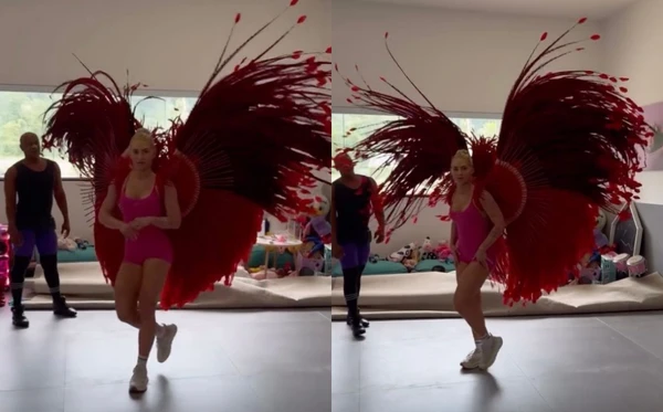 Virginia treinou com o costeiro antes do desfile na Sapucaí