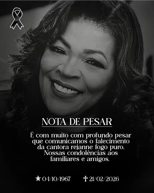 Morre cantora gospel Rejanne Fogo Puro por Reprodução/Redes Sociais 