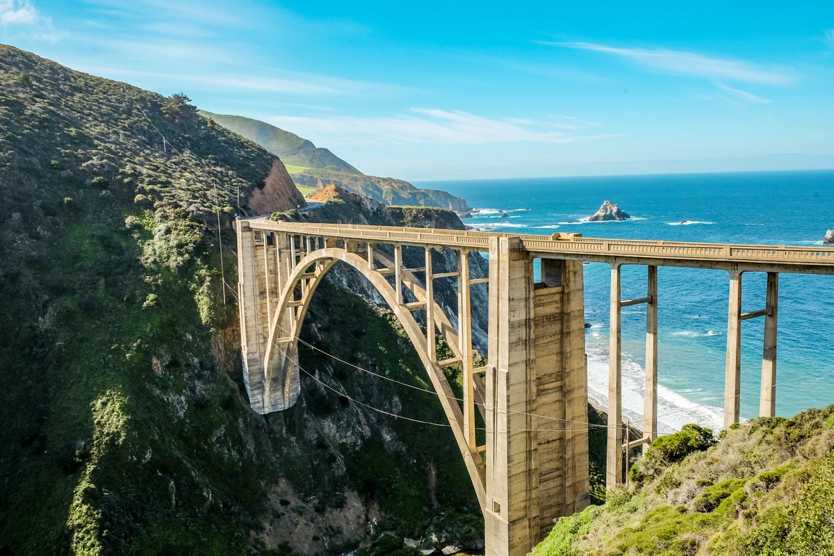 Bixby Bridge um trecho emblemático do Big Sur na Highway 1