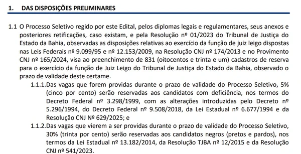 TJBA publica edital para juiz leigo com 831 vagas; veja datas e como se inscrever por Edital 