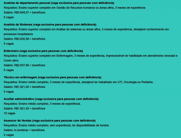 Veja vagas disponíveis por Reprodução