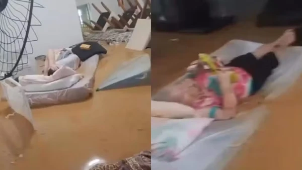 Idosos boiam em colchões após casa de repouso ser invadida por enchente