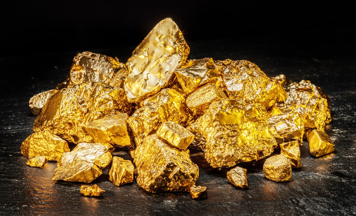 Pepitas de ouro por Shutterstock