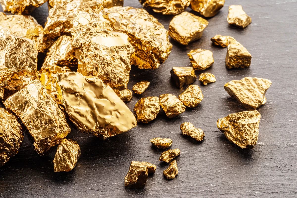 Pepitas de ouro por Shutterstock