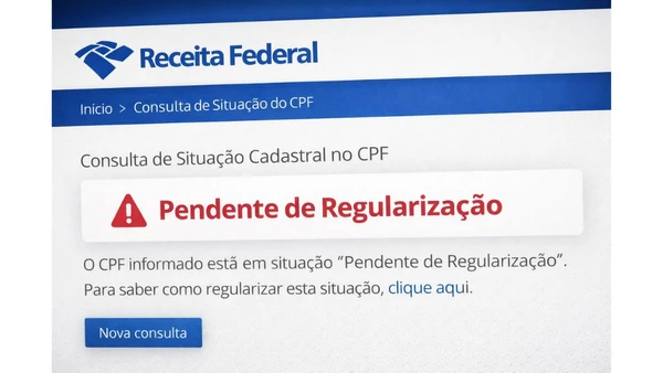 ALERTA FINANCEIRO: O status "Pendente de Regularização" no CPF impede desde a abertura de contas até o recebimento de salários. A causa, muitas vezes, é a inadimplência com a Justiça Eleitoral por Inteligência Artificial