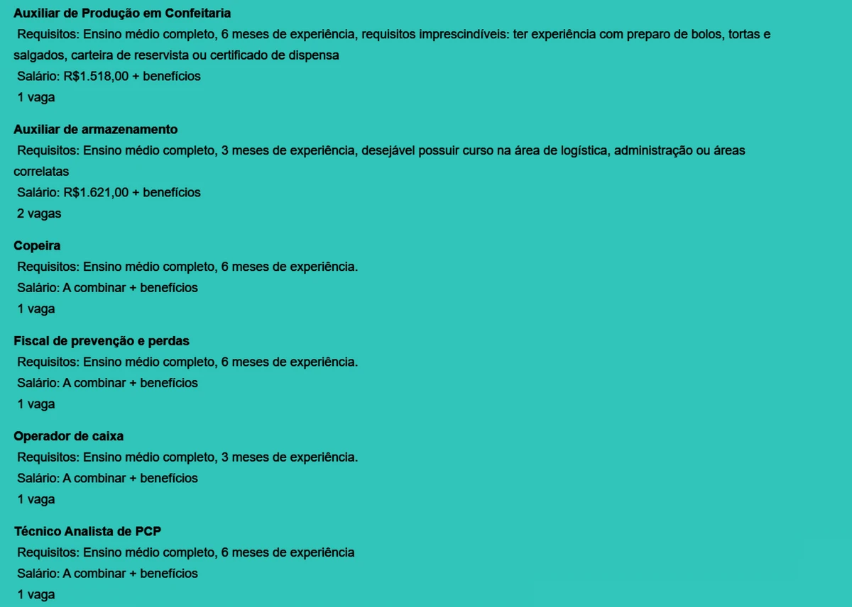 Veja vagas disponíveis por Reprodução