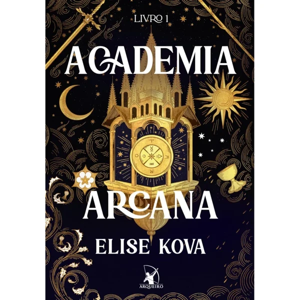 Academia Arcana, de Elise Kova (Arqueiro). Clara sobreviveu ao submundo da Cidade do Eclipse contando com a sorte e uma boa dose de magia proibida. Mas, depois que um trabalho dá errado, ela é condenada à prisão por desenhar cartas de tarô – uma habilidade rara, reservada apenas aos membros da Academia Arcana. Lançamento em 3 de março. Quando tudo parece perdido, o príncipe Kaelis, o enigmático diretor da Academia, oferece uma saída à garota... por um preço. Kaelis acredita que ela seja a ferramenta perfeita para ajudá-lo a roubar uma carta de tarô do rei e usá-la para recriar a poderosa e mítica carta do Mundo. Para esconder sua verdadeira identidade e mantê-la por perto, Kaelis apresenta Clara como iniciada na Academia – e sua noiva. por Reprodução