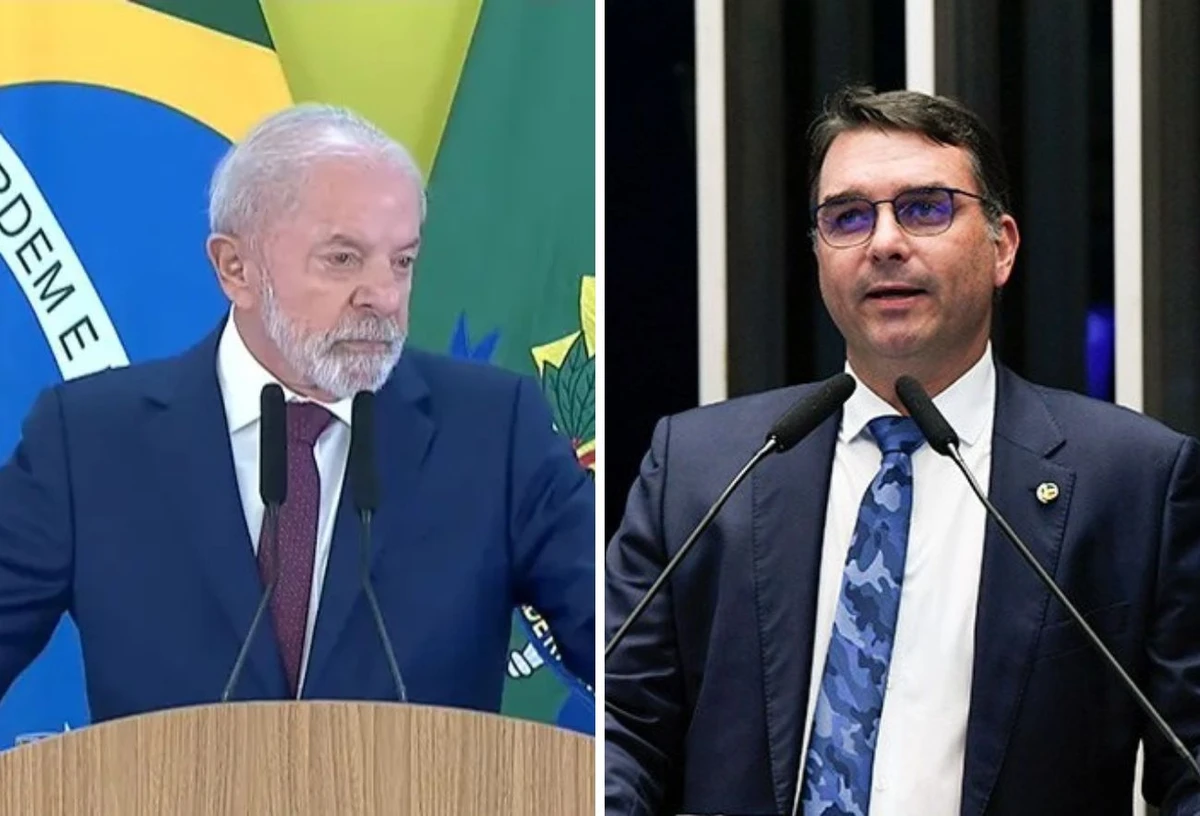 Lula e Flávio Bolsonaro