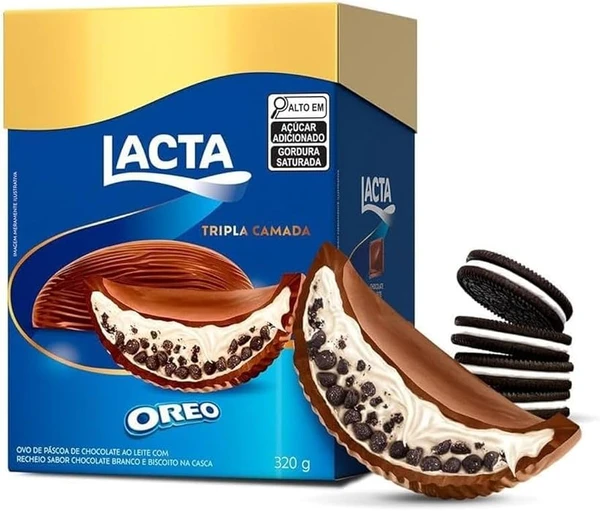 Lacta Oreo Tripla Camada de 320g. O preço era R$ 90,00 e agora é R$ 99,99. Aumento de 11,10% por Reprodução 