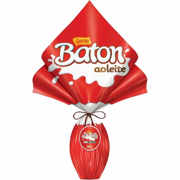 Garoto Baton de 204g. Custa R$  69,99. Aumentou 16,65% por Reprodução 