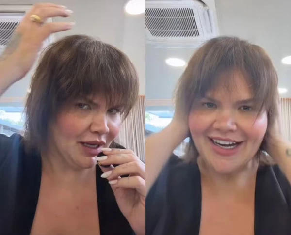 Thais Carla tirou o mega hair e mostrou o cabelo natural por Reprodução/Instagram