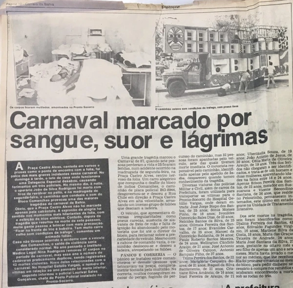 Acidente foi destaque na edição de 4 de março de 1987