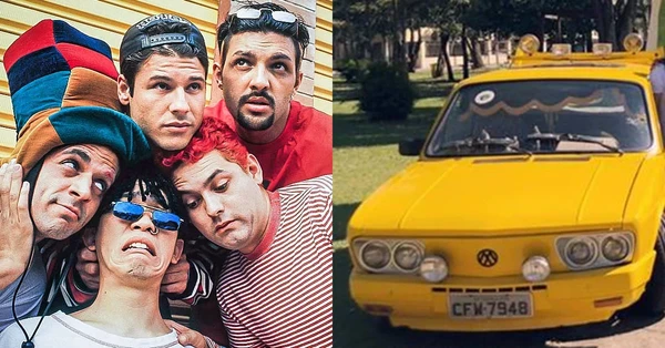 Brasília Amarela, carro do clipe 'Pelados em Santos', dos Mamonas Assassinas por Reprodução