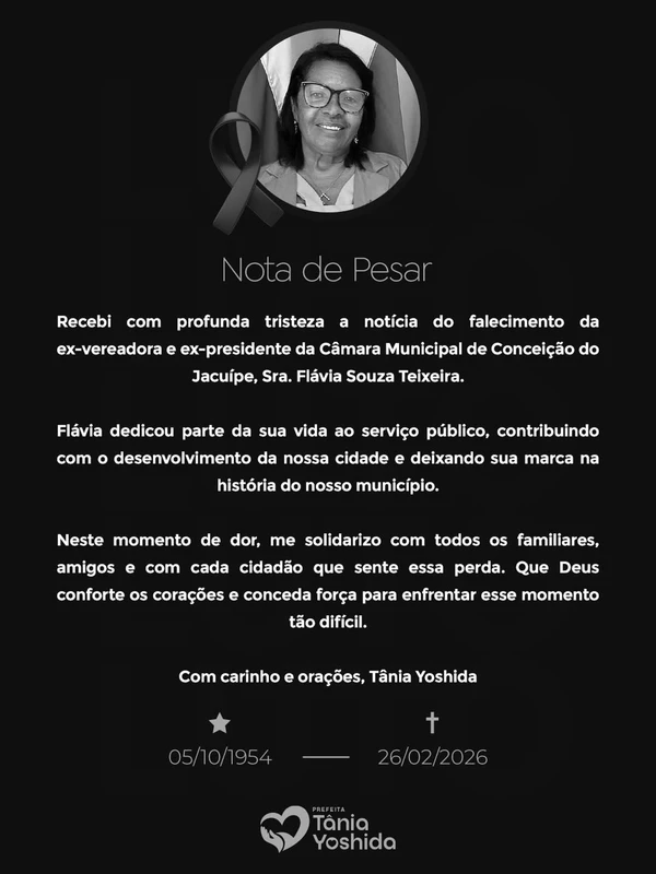 Flávia Souza Teixeira atuou como vereadora de Conceição do Jacuípe por cinco mandatos por Reprodução/ Redes sociais