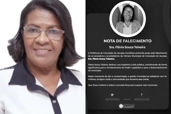 Flávia Souza Teixeira atuou como vereadora de Conceição do Jacuípe por cinco mandatos
