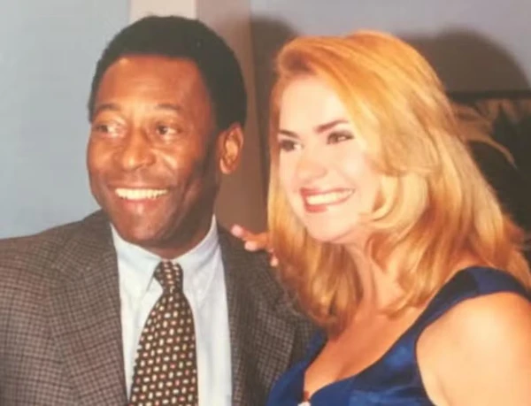 Pelé e Nereide Nogueira por Reprodução