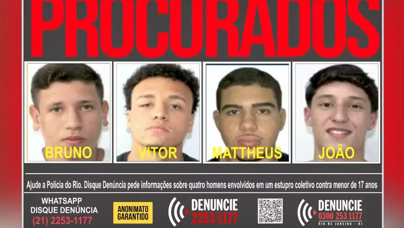 Imagem - Suspeitos de praticarem estupro coletivo contra adolescente em Copacabana são de classes média e alta