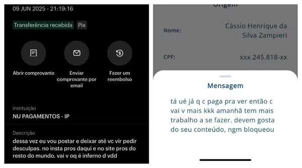 Antes de matar a ex em shopping, jovem fez ameaças e mandou nudes dela para joalheria por Reprodução