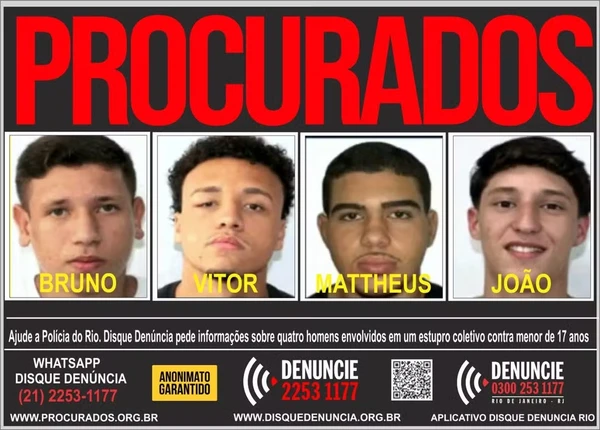 Os acusados do crime foram identificados pela polícia