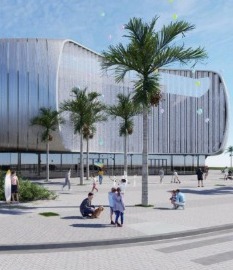 Projeção de como vai ficar a nova Arena Multiuso por Divulgação