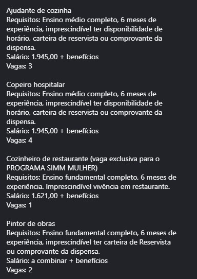 Veja vagas disponíveis por Reprodução
