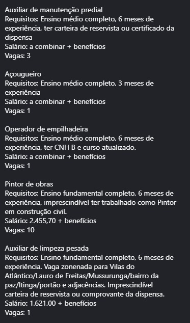 Veja vagas disponíveis por Reprodução