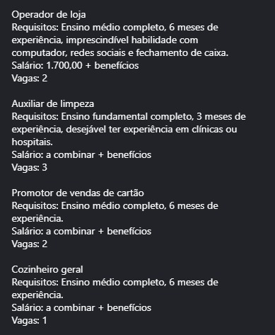 Veja vagas disponíveis por Reprodução