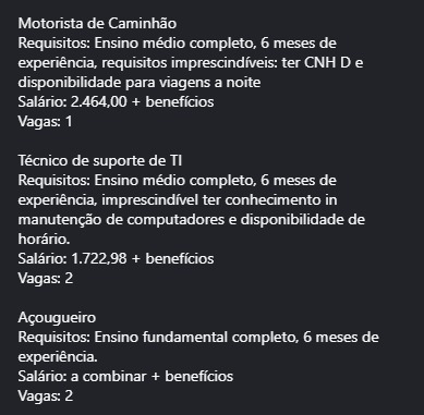 Veja vagas disponíveis por Reprodução