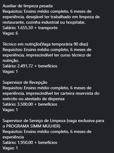 Veja vagas disponíveis por Reprodução