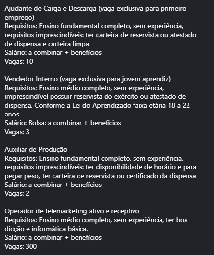 Veja vagas disponíveis por Reprodução