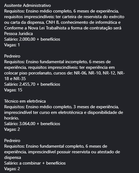 Veja vagas disponíveis por Reprodução