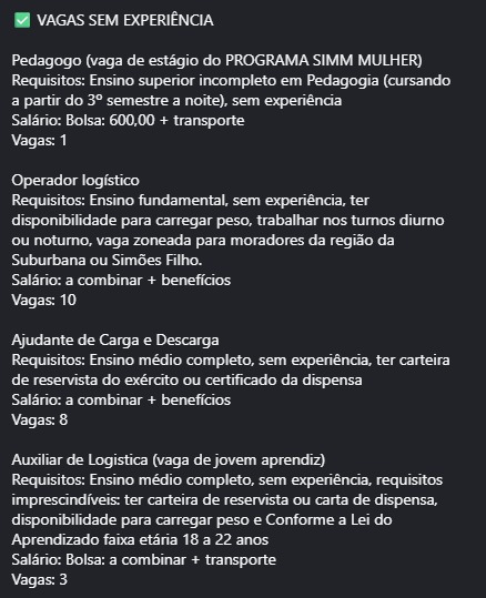 Veja vagas disponíveis por Reprodução