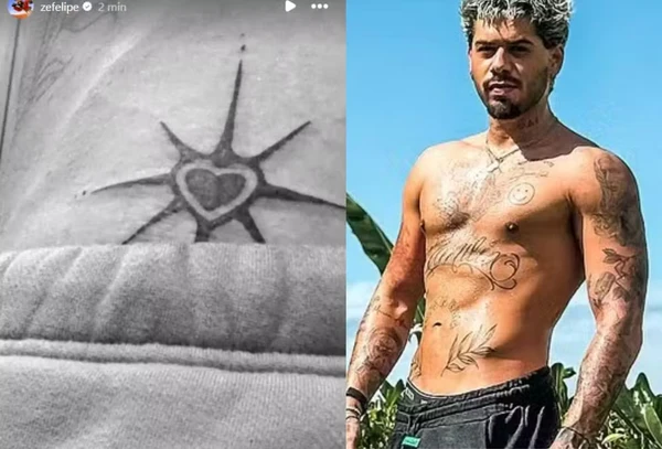 Zé Felipe faz nova tatuagem em região íntima por Reprodução/Instagram