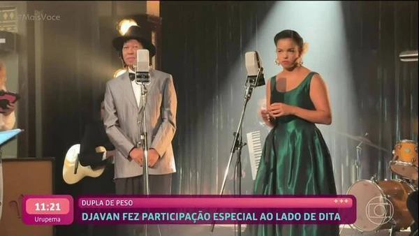 Djavan fez participação em Êta Mundo Melhor! por Reprodução/TV Globo