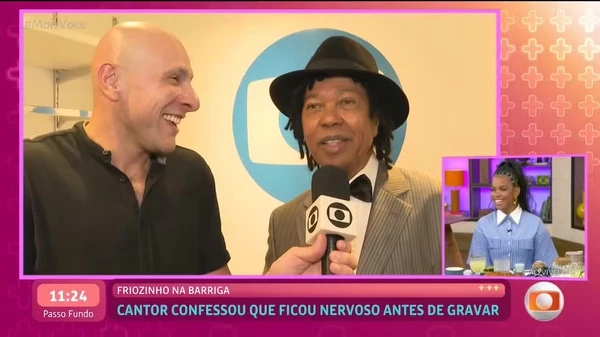 Djavan fez participação em Êta Mundo Melhor! por Reprodução/TV Globo