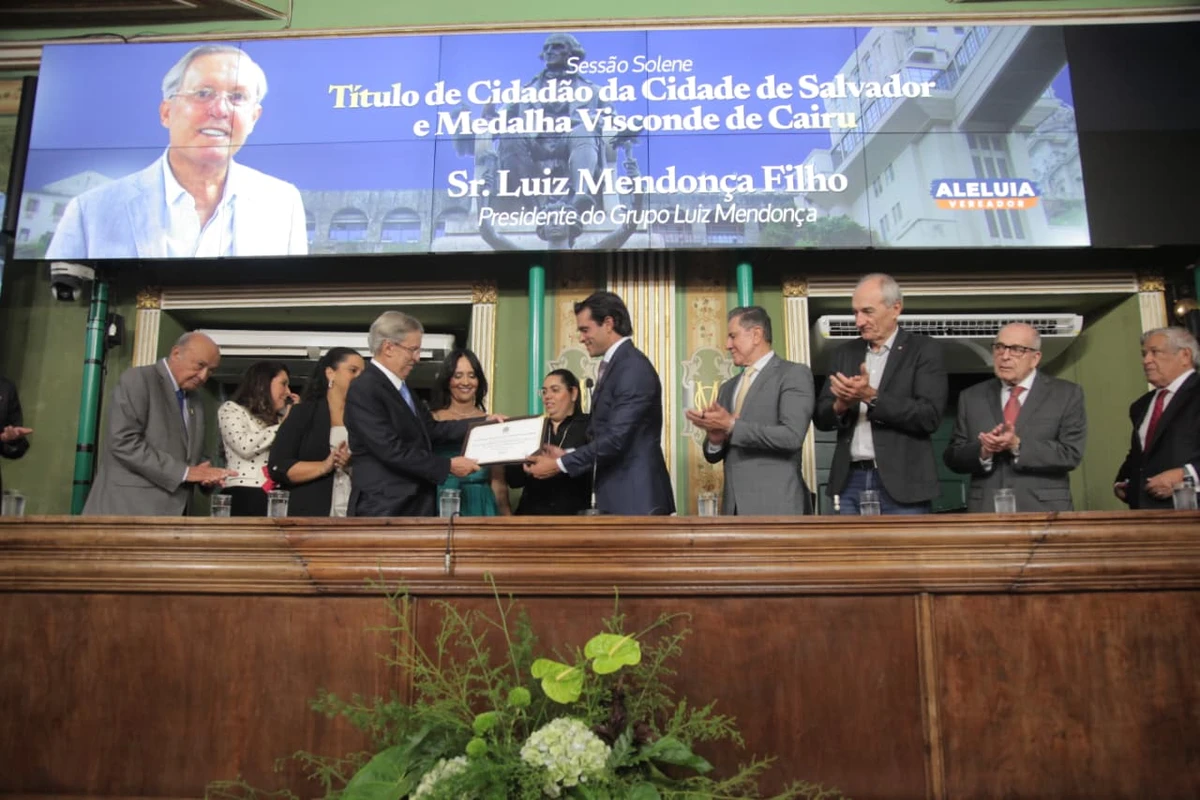 Luiz Lopes Mendonça Filho foi homenageado pela Câmara Municipal de Salvador por Sora Maia/CORREIO