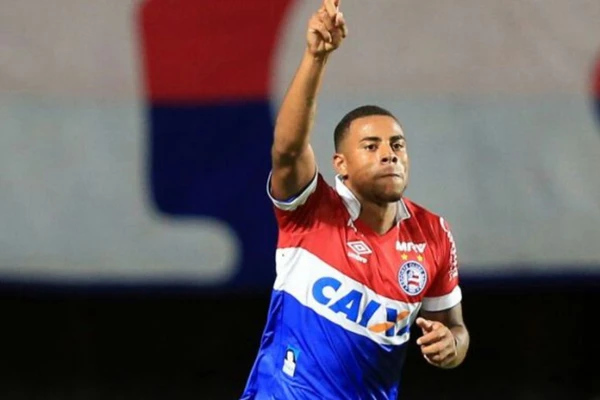 Gustagol pelo Bahia por Felipe Oliveira/ECB 