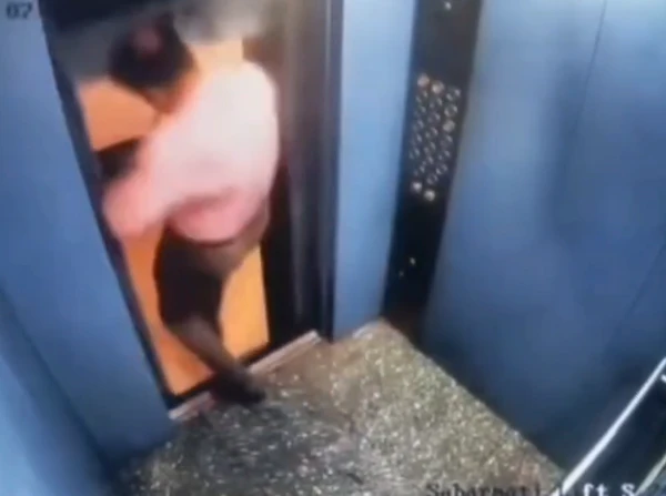 Homem escapa de ser esmagado em elevador na Índia por Reprodução